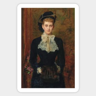 Countess de Pourtales, The Former Mrs Sebastian Schlesinger by John Everett Millais Sticker